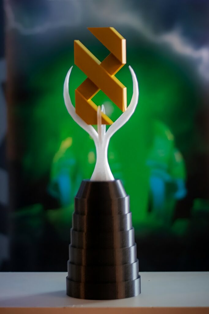 Originální trofej navržená a vytištěná týmem EsoForge pro Infinity League